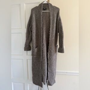 Express Gray Long Cardigan Sweater